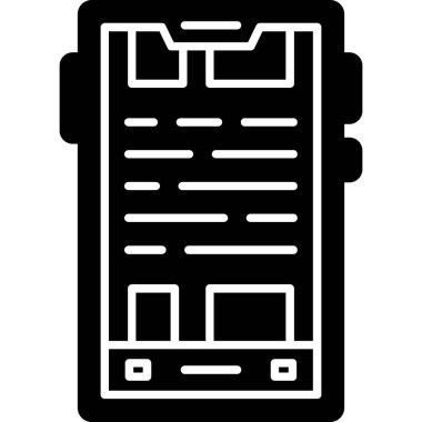 Akıllı telefonmuş. Web Kullanımı için Vektör İllüstrasyonu