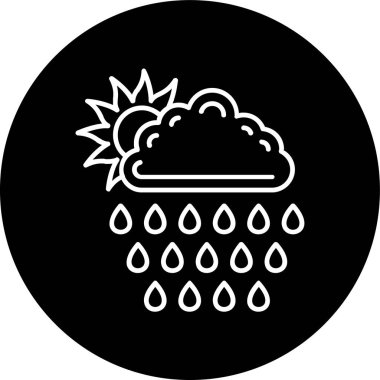 Yağmur Hattı ters dönmüş çember. Web Kullanımı için Vektör İllüstrasyonu