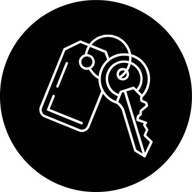 Anahtarlık halkası ters çevrilmiş. Web Kullanımı için Vektör İllüstrasyonu