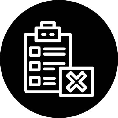 Xmark Hattı 'nın ters çevrilmiş halkası. Web Kullanımı için Vektör İllüstrasyonu