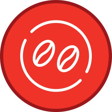 Coffee-bean Line multi circle. Vector Illustration For Web Use