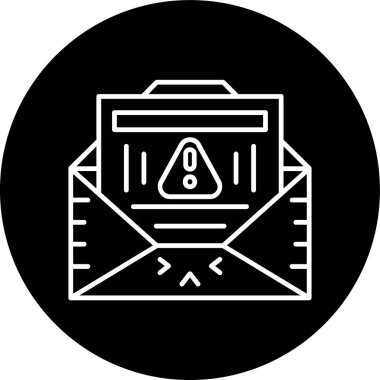 Scam Line inverted circle. Vector Illustration For Web Use