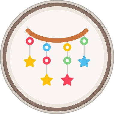 Garland Flat sticker. Vector Illustration For Web Use