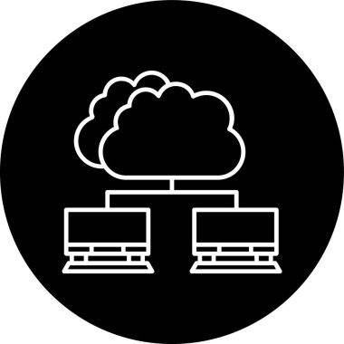 Ağ Çizgisi ters çevrilmiş çember. Web Kullanımı için Vektör İllüstrasyonu