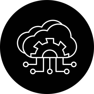 Bulut Hesaplama Hattı ters çevrildi. Web Kullanımı için Vektör İllüstrasyonu