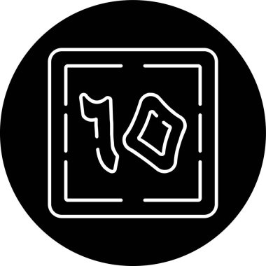 Sittun Line inverted circle. Vector Illustration For Web Use