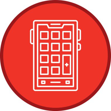 Akıllı telefon hattı çoklu daire. Web Kullanımı için Vektör İllüstrasyonu