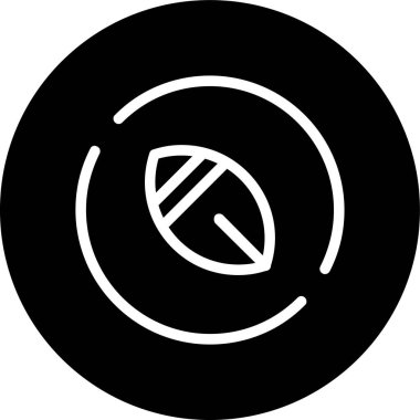 Yaprak Çizgisi ters dönmüş daire. Web Kullanımı için Vektör İllüstrasyonu