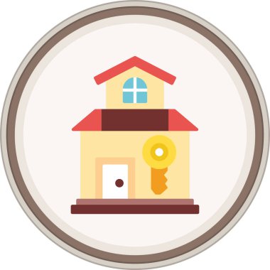 Gayrimenkul etiketi. Web Kullanımı için Vektör İllüstrasyonu