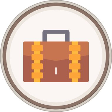 Portfolio Flat sticker. Vector Illustration For Web Use