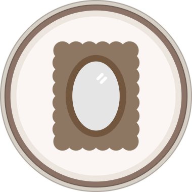 Çerçeve düz çıkartması. Web Kullanımı için Vektör İllüstrasyonu