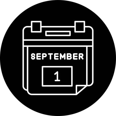 1 Eylül Randevu Hattı ters dönmüş. Web Kullanımı için Vektör İllüstrasyonu