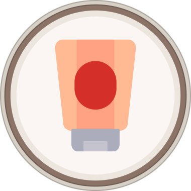 Bb Cream Flat çıkartması. Web Kullanımı için Vektör İllüstrasyonu