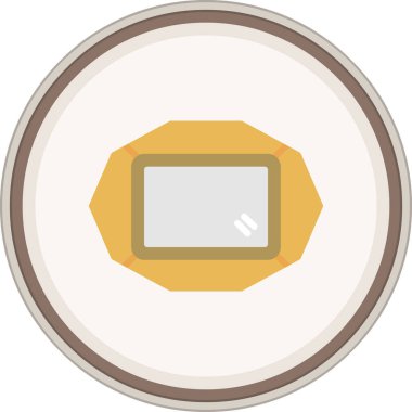 Çerçeve düz çıkartması. Web Kullanımı için Vektör İllüstrasyonu