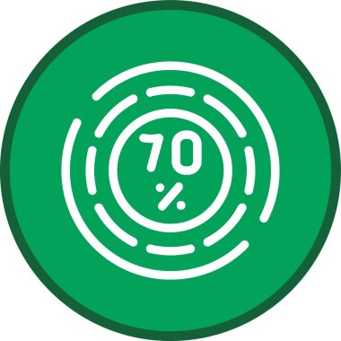 Yüzde-70 Çoklu Çizgi. Web Kullanımı için Vektör İllüstrasyonu
