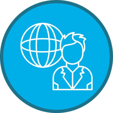 Worldwide Line multi circle. Vector Illustration For Web Use