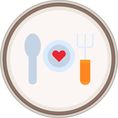 Öğle yemeği etiketi. Web Kullanımı için Vektör İllüstrasyonu