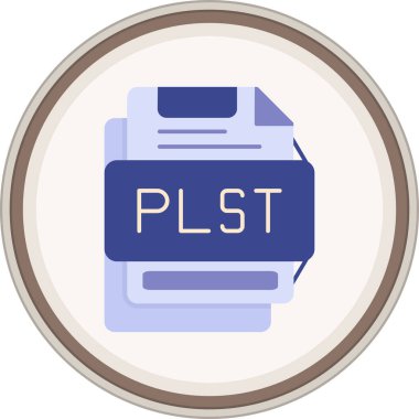 PLIST Düz çıkartması. Web Kullanımı için Vektör İllüstrasyonu
