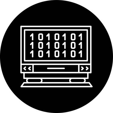 Kod Hattı ters çevrildi. Web Kullanımı için Vektör İllüstrasyonu