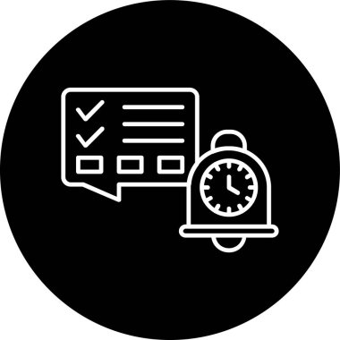 Notification Line inverted circle. Vector Illustration For Web Use