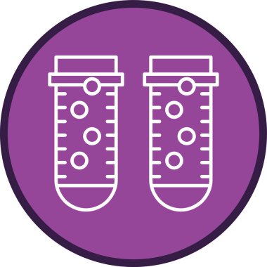 Test Tüpü Hattı çoklu daire. Web Kullanımı için Vektör İllüstrasyonu