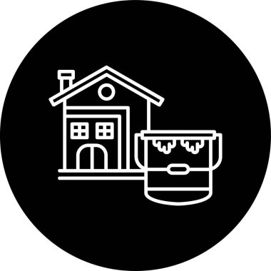 Painting Line inverted circle. Vector Illustration For Web Use