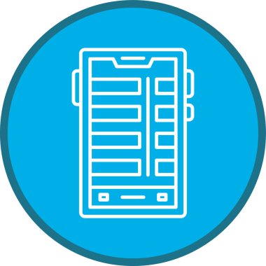 Akıllı telefon hattı çoklu daire. Web Kullanımı için Vektör İllüstrasyonu