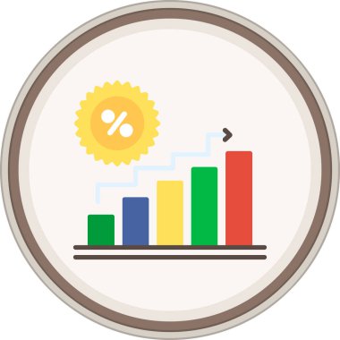 Düz çıkartma artırılıyor. Web Kullanımı için Vektör İllüstrasyonu