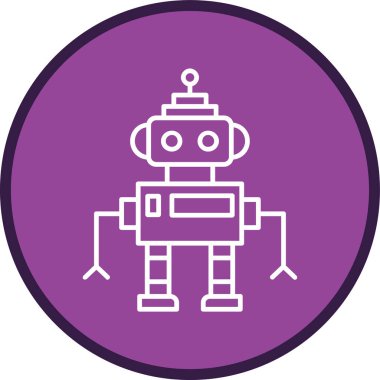 Robot Hattı çok daireli. Web Kullanımı için Vektör İllüstrasyonu