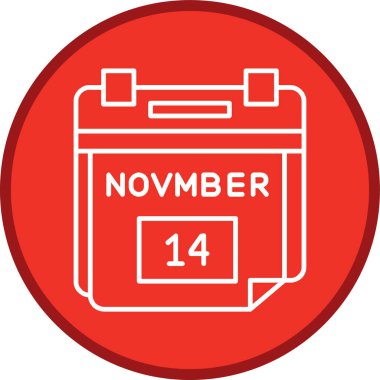 14 Kasım Tarih Hattı çoklu daire. Web Kullanımı için Vektör İllüstrasyonu