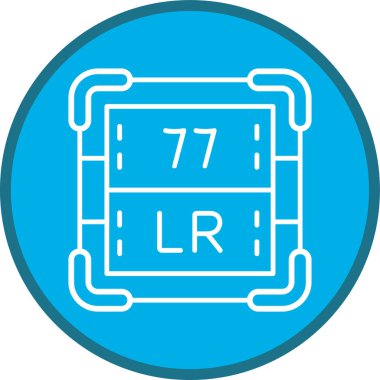 İridyum Hattı çoklu daire. Web Kullanımı için Vektör İllüstrasyonu