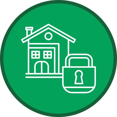 Güvenlik Hattı çoklu daire. Web Kullanımı için Vektör İllüstrasyonu