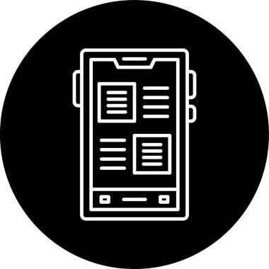 Akıllı telefon hattı ters çevrilmiş. Web Kullanımı için Vektör İllüstrasyonu