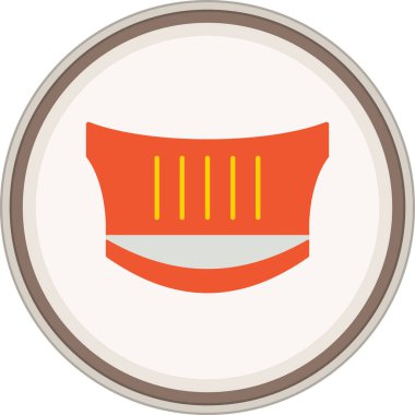 Hood Flat sticker. Vector Illustration For Web Use