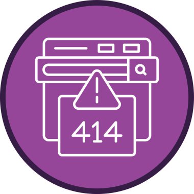 414 Hata Hatası çoklu çember. Web Kullanımı için Vektör İllüstrasyonu