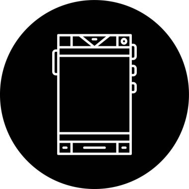 Phone Line inverted circle. Vector Illustration For Web Use