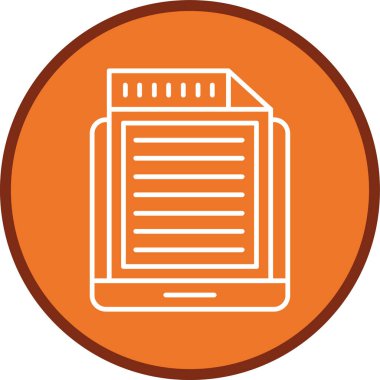 Belge Dosya Satırı çoklu çember. Web Kullanımı için Vektör İllüstrasyonu