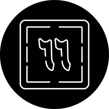 Sitta wa Sittun Line inverted circle. Vector Illustration For Web Use