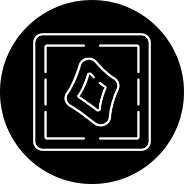 Sifr Hattı ters çevrilmiş daire. Web Kullanımı için Vektör İllüstrasyonu