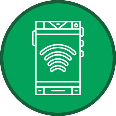 Wiifi Line çoklu daire. Web Kullanımı için Vektör İllüstrasyonu