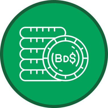 Bermuda Doları Hattı çok daireli. Web Kullanımı için Vektör İllüstrasyonu