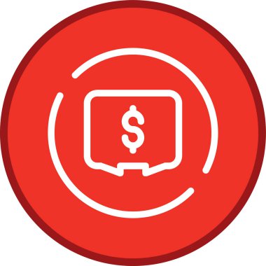 Mesaj-Dolar Hattı çoklu daire. Web Kullanımı için Vektör İllüstrasyonu