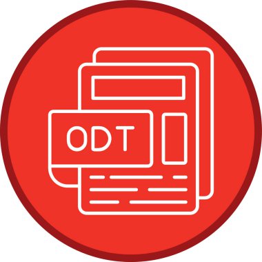 ODT Dosya Hattı çoklu daire. Web Kullanımı için Vektör İllüstrasyonu