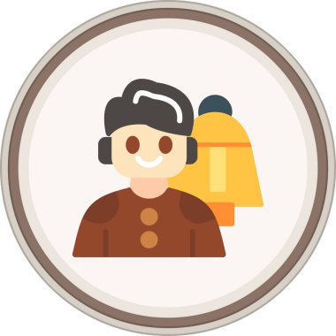 Kullanıcı Bildirimleri Düz etiketi. Web Kullanımı için Vektör İllüstrasyonu