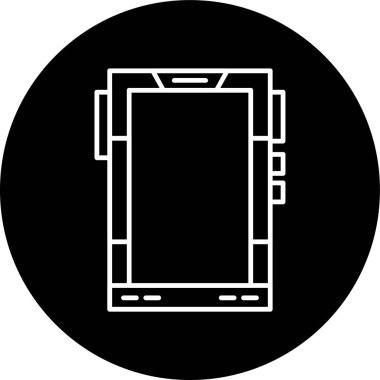 Mobil Hat ters çevrilmiş daire. Web Kullanımı için Vektör İllüstrasyonu