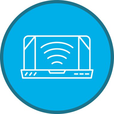 Wiifi Line çoklu daire. Web Kullanımı için Vektör İllüstrasyonu