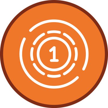 1 satır çoklu daire. Web Kullanımı için Vektör İllüstrasyonu