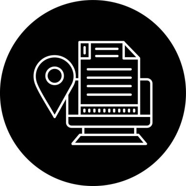 Details Line inverted circle. Vector Illustration For Web Use