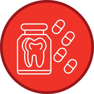 Medicine Line çoklu daire. Web Kullanımı için Vektör İllüstrasyonu