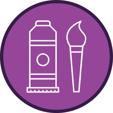 Paint Tube Line multi circle. Vector Illustration For Web Use